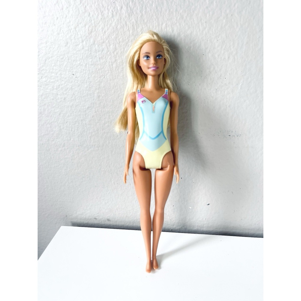 2013/2019‎ Mattel Barbie Molded Yellow/Blue/Pink Swimsuit